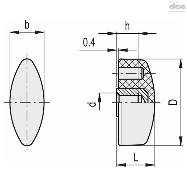 Brass Boss, Threaded Blind Hole, CT.476/56 B-M10